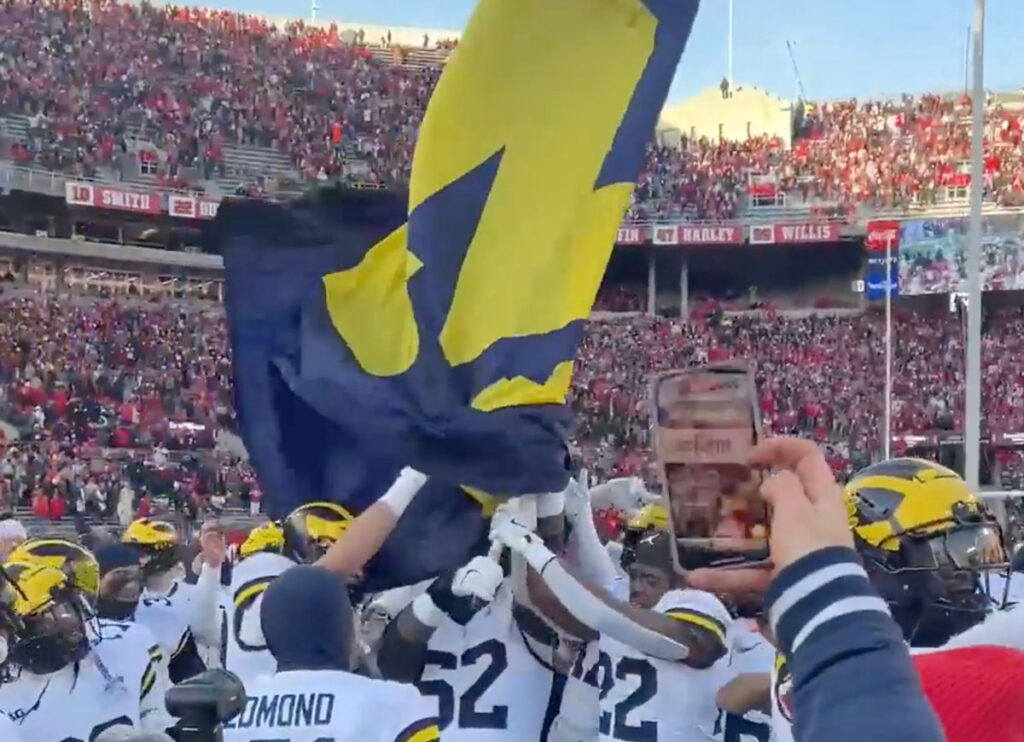 VIDEO: Brawl Erupts On College Football Field After Michigan Beats Ohio State