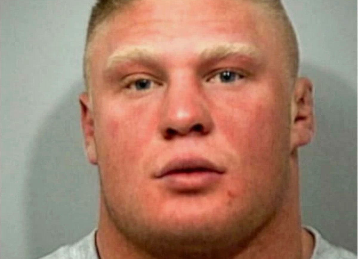 50 Most-Infamous Athlete Mugshots: WWE Star Brock Lesnar Arrested On Suspicion Of Steroid Possession In ’01