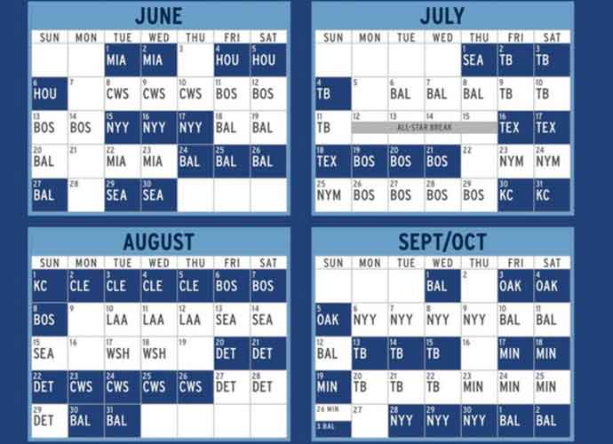 Printable 2020 Toronto Blue Jays Schedule